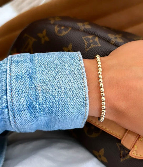 4MM Gold Ball Bracelet